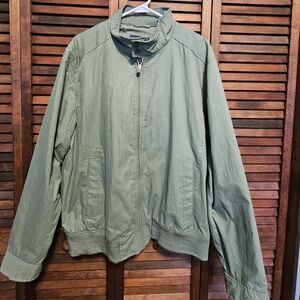Dockers Olive Green Casual Bomber Jacket Men's Large Brand New!